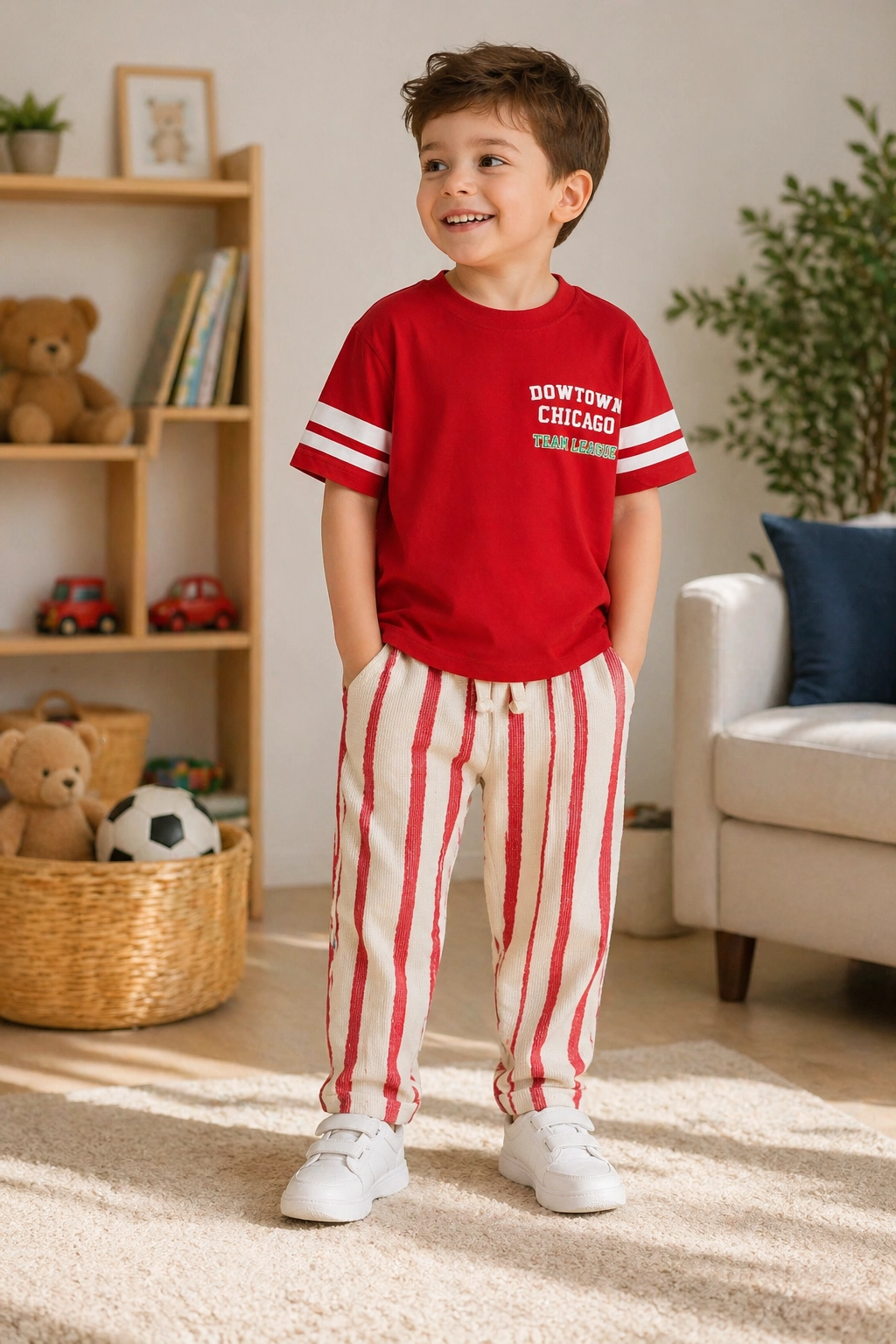 2-8 Yaş Chicago Bulls Gofre Jogger Takım