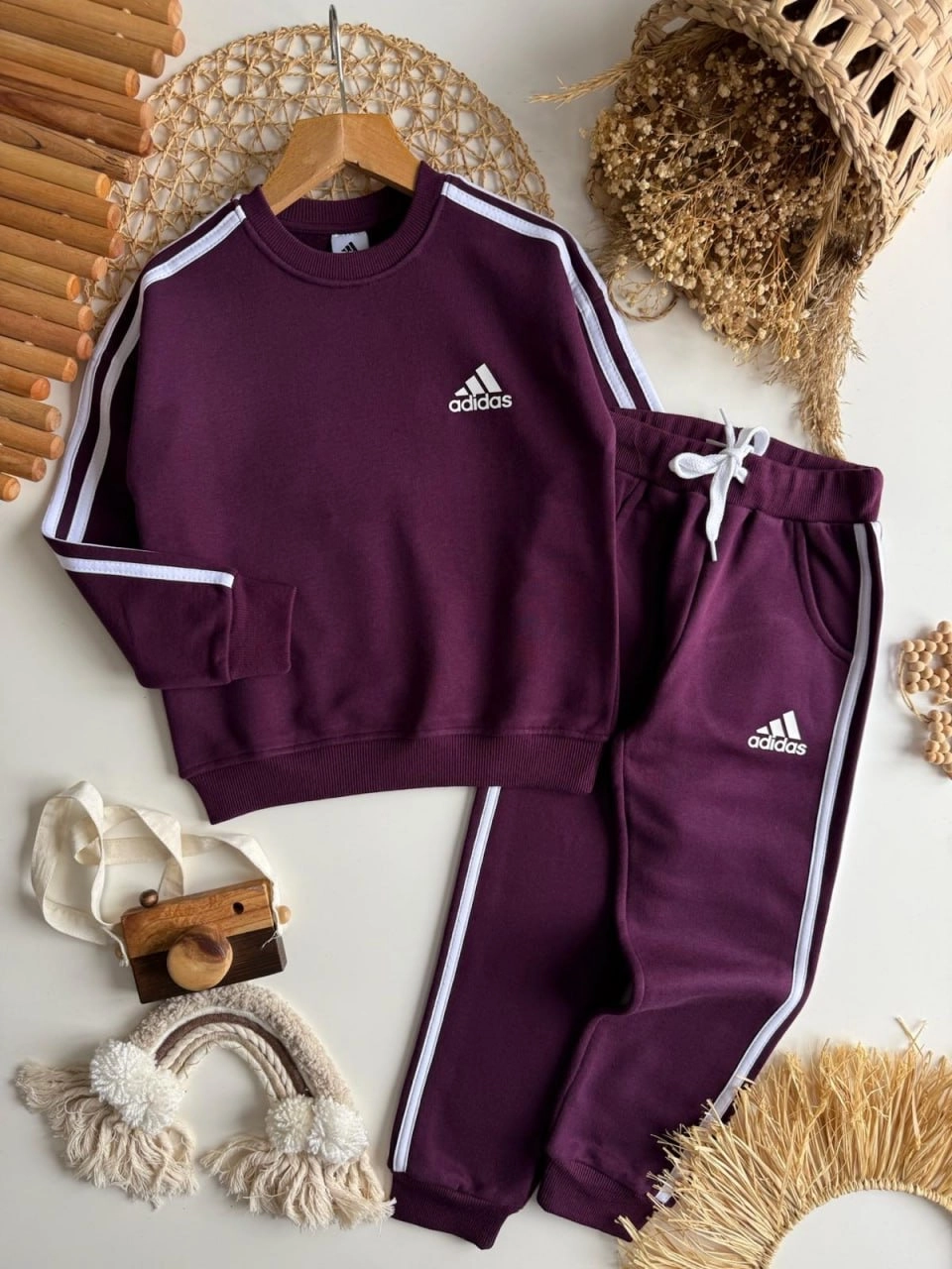 5-14 Yaş Adidas Takım Mürdüm