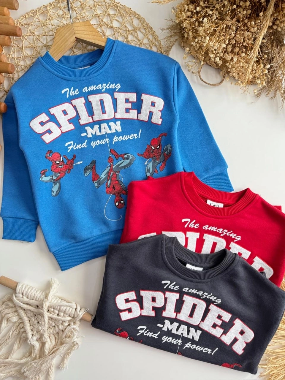 2-8 Yaş Spiderman Takım Mavi