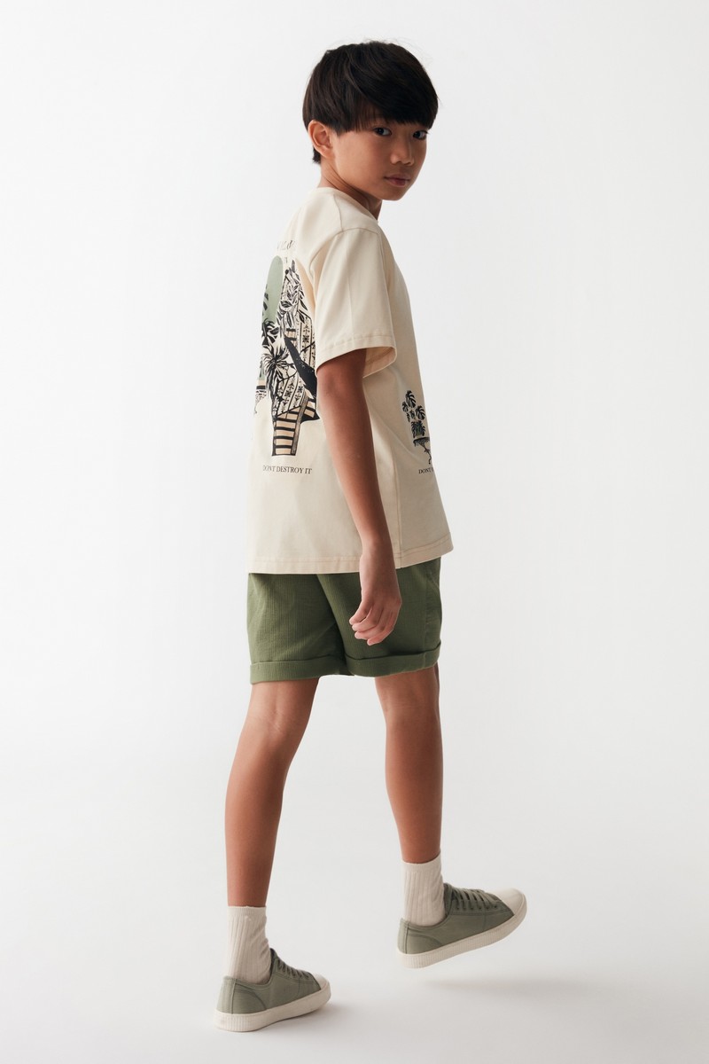 8-14 Yaş Others T-shirt Krem-yeşil