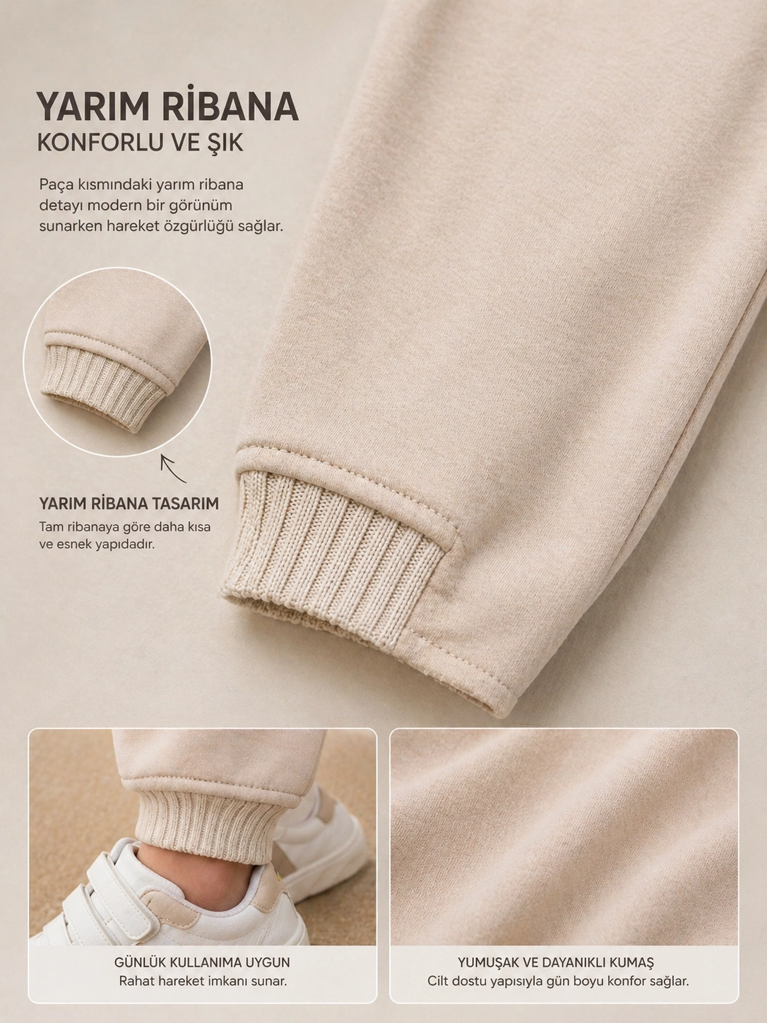 Nk 4-8 Yaş Matter Pantolon Krem
