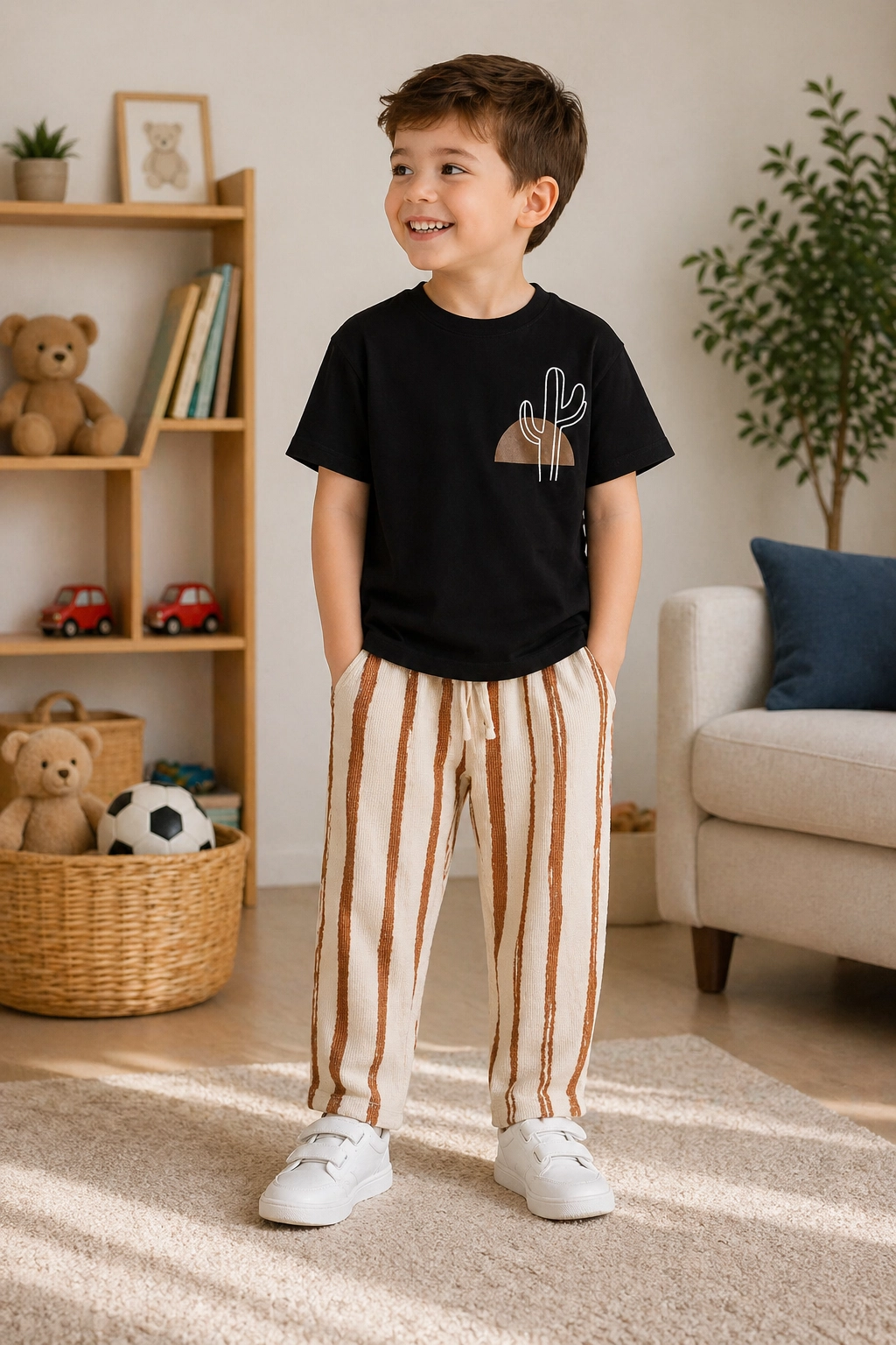 2-8 Yaş California Gofre Jogger Takım