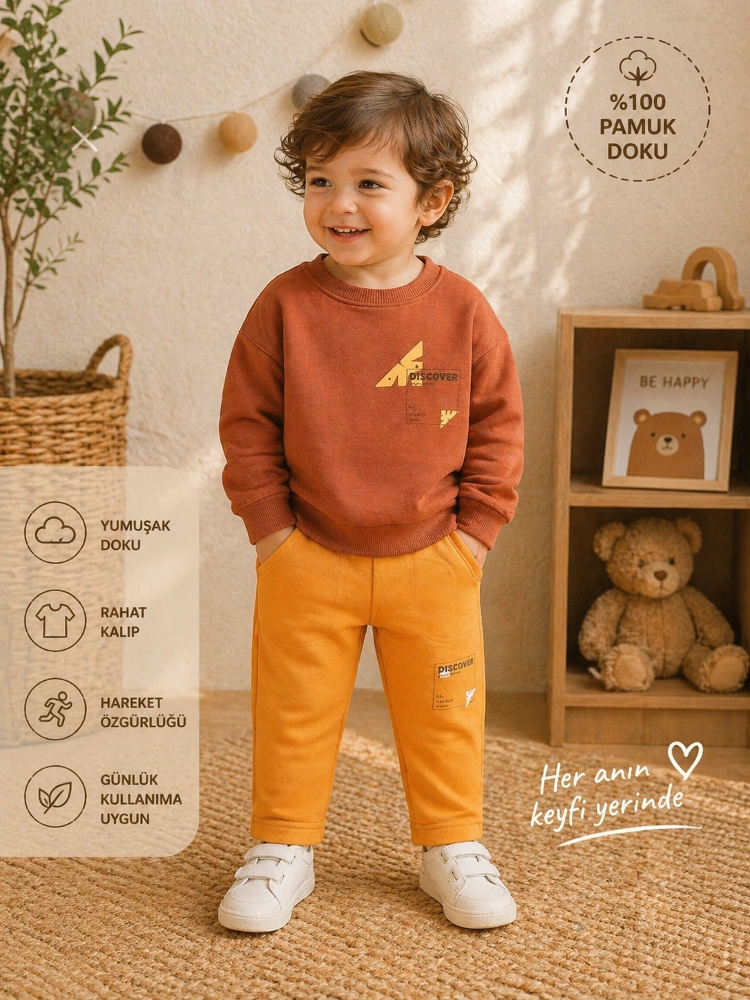 Nk 1-4 Yaş Dıscover Sweat Dıscover Pantolon 2Li Takım