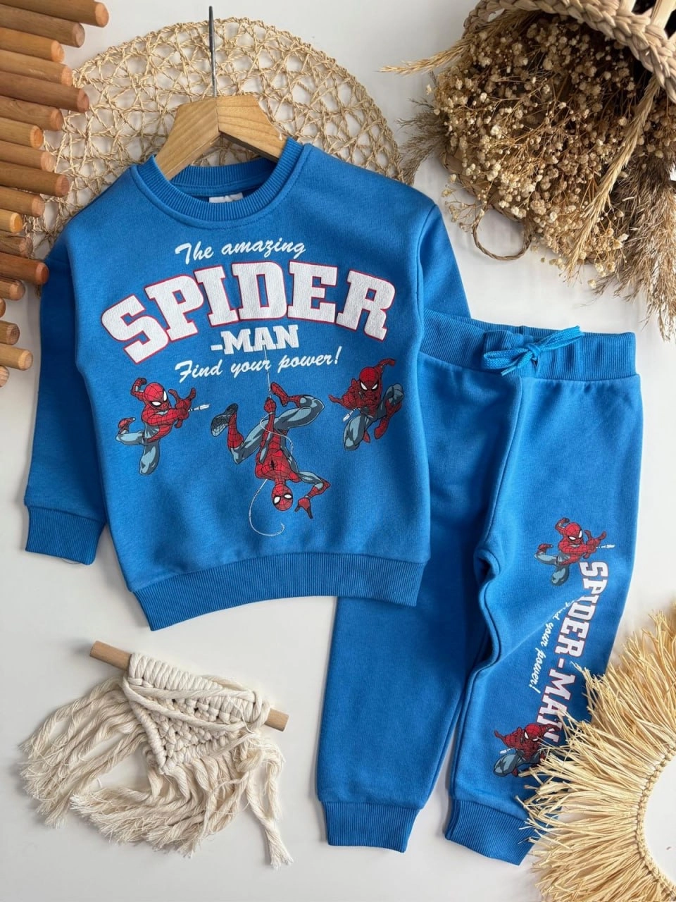 2-8 Yaş Spiderman Takım Mavi