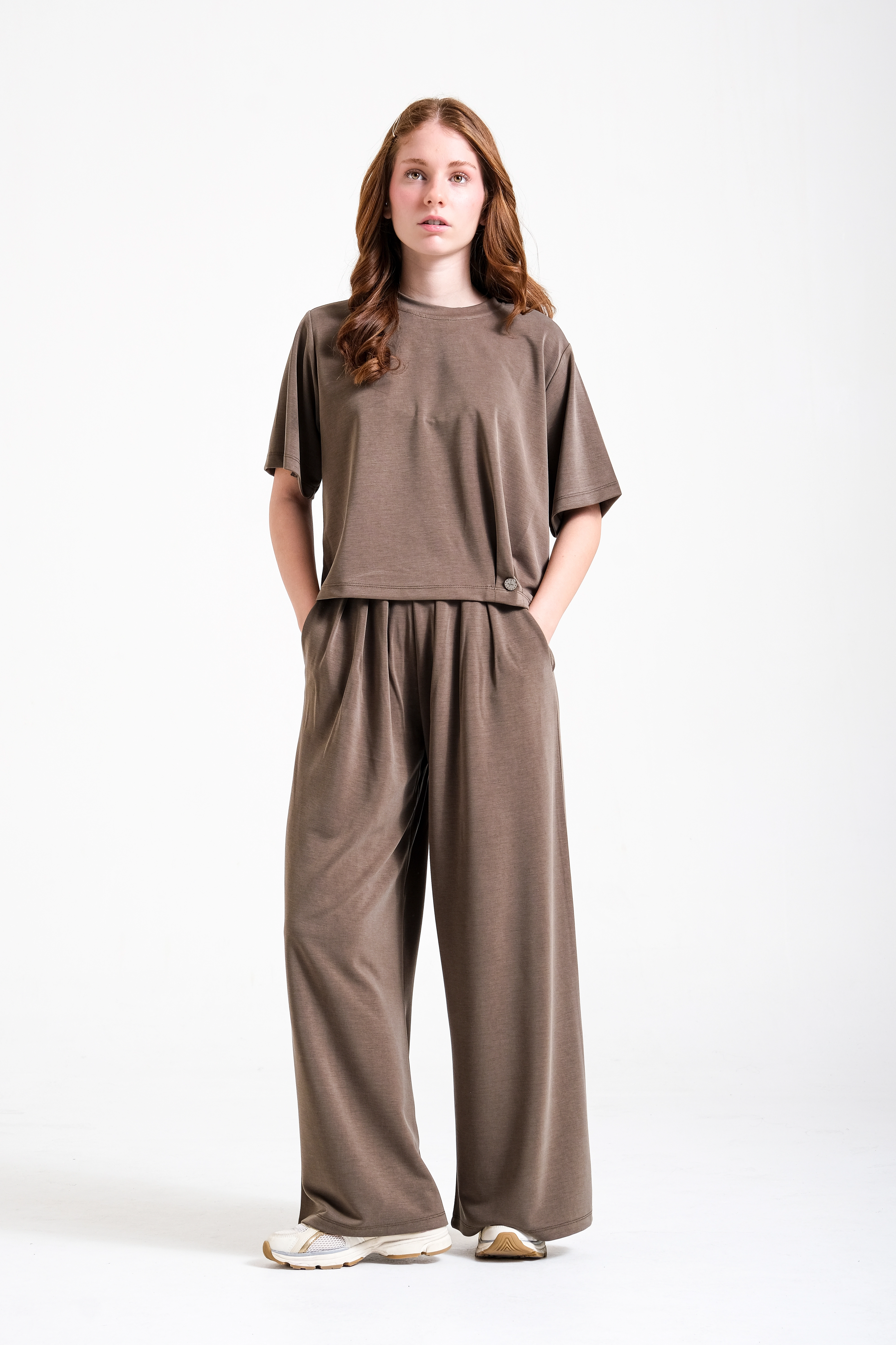 8-15 Modal T-shirt Haki