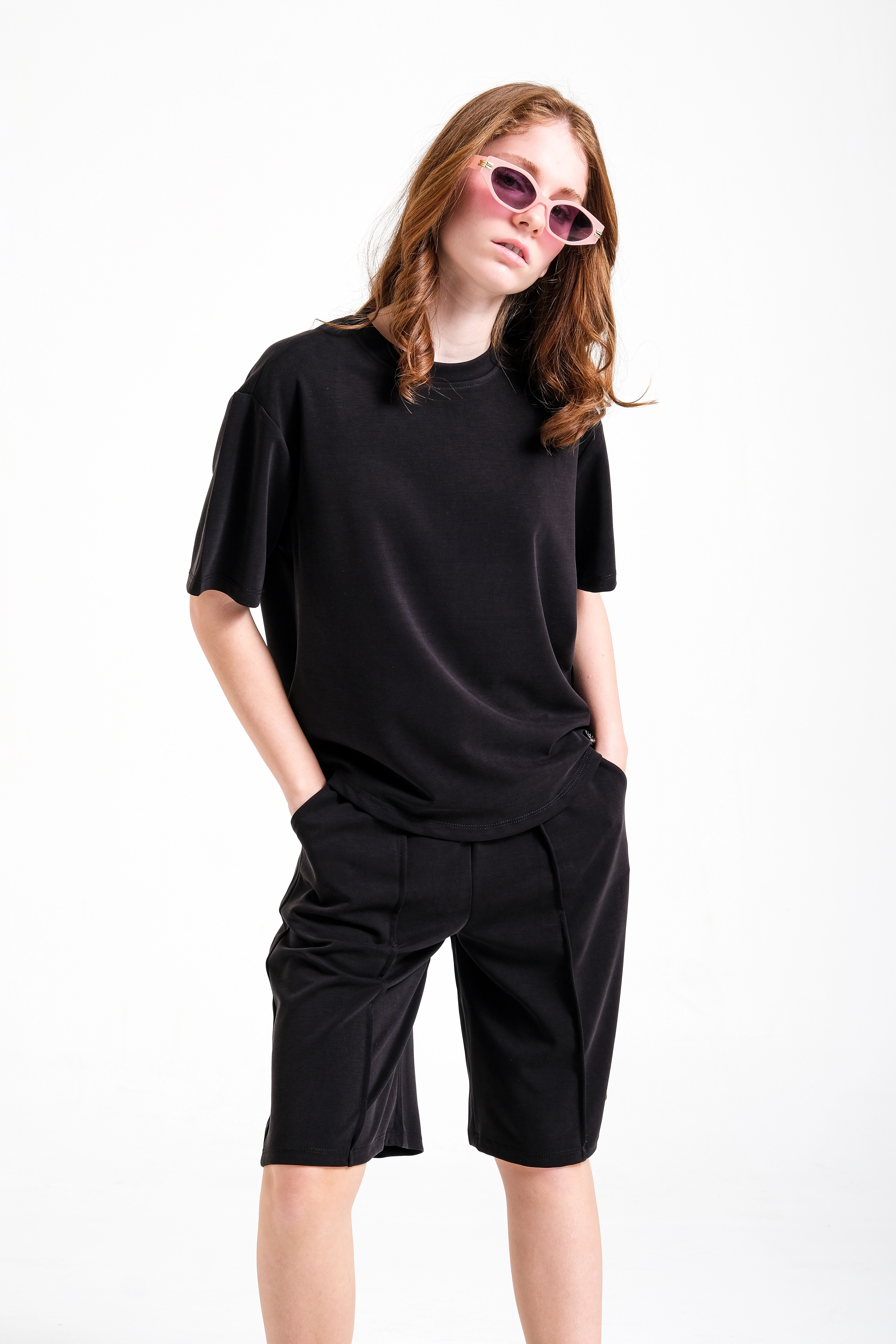 8-15 Modal Tshirt Sİyah