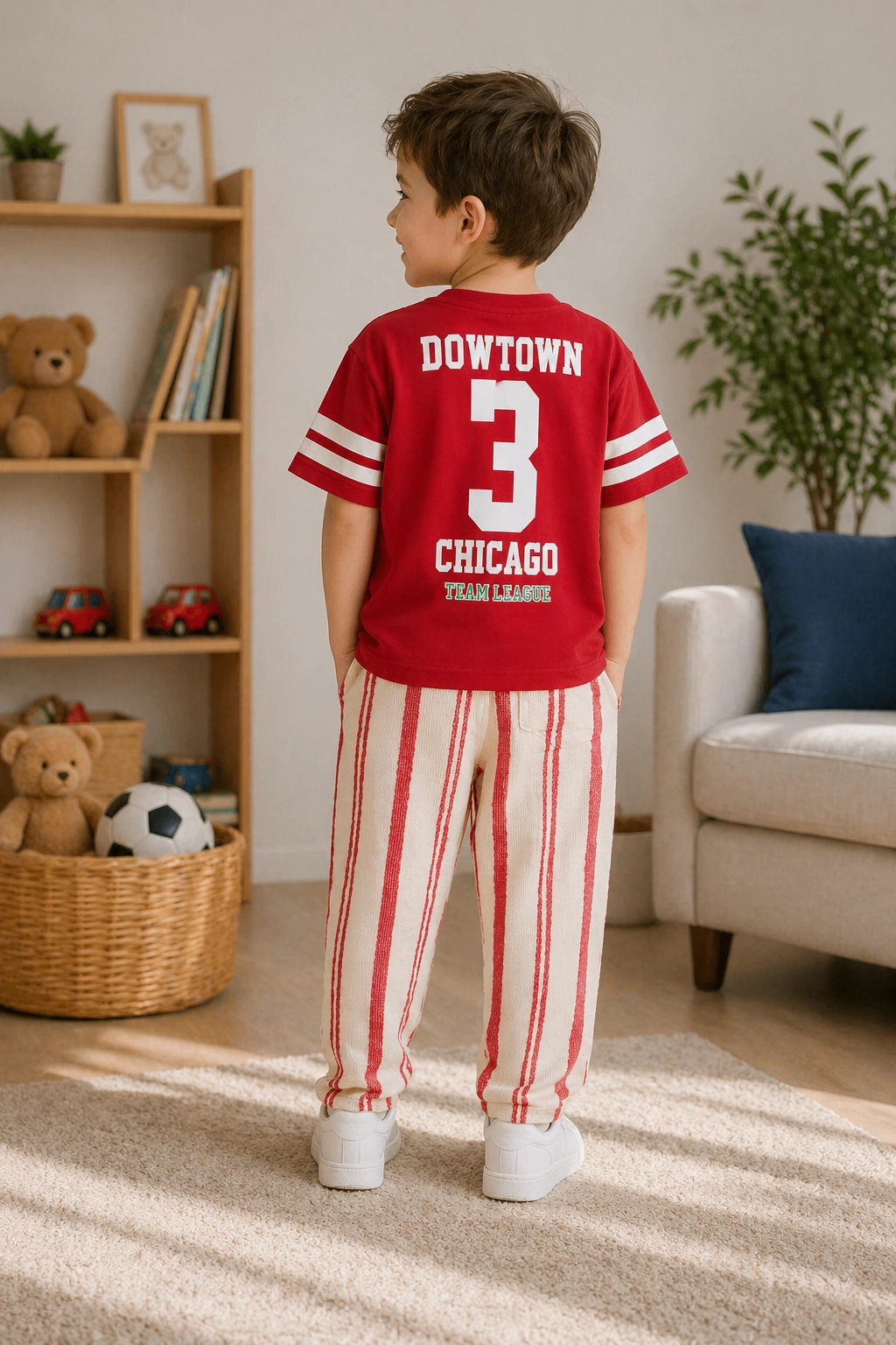 2-8 Yaş Chicago Bulls Gofre Jogger Takım