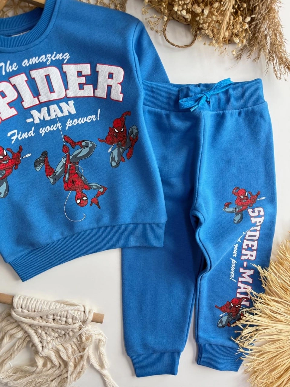 2-8 Yaş Spiderman Takım Mavi
