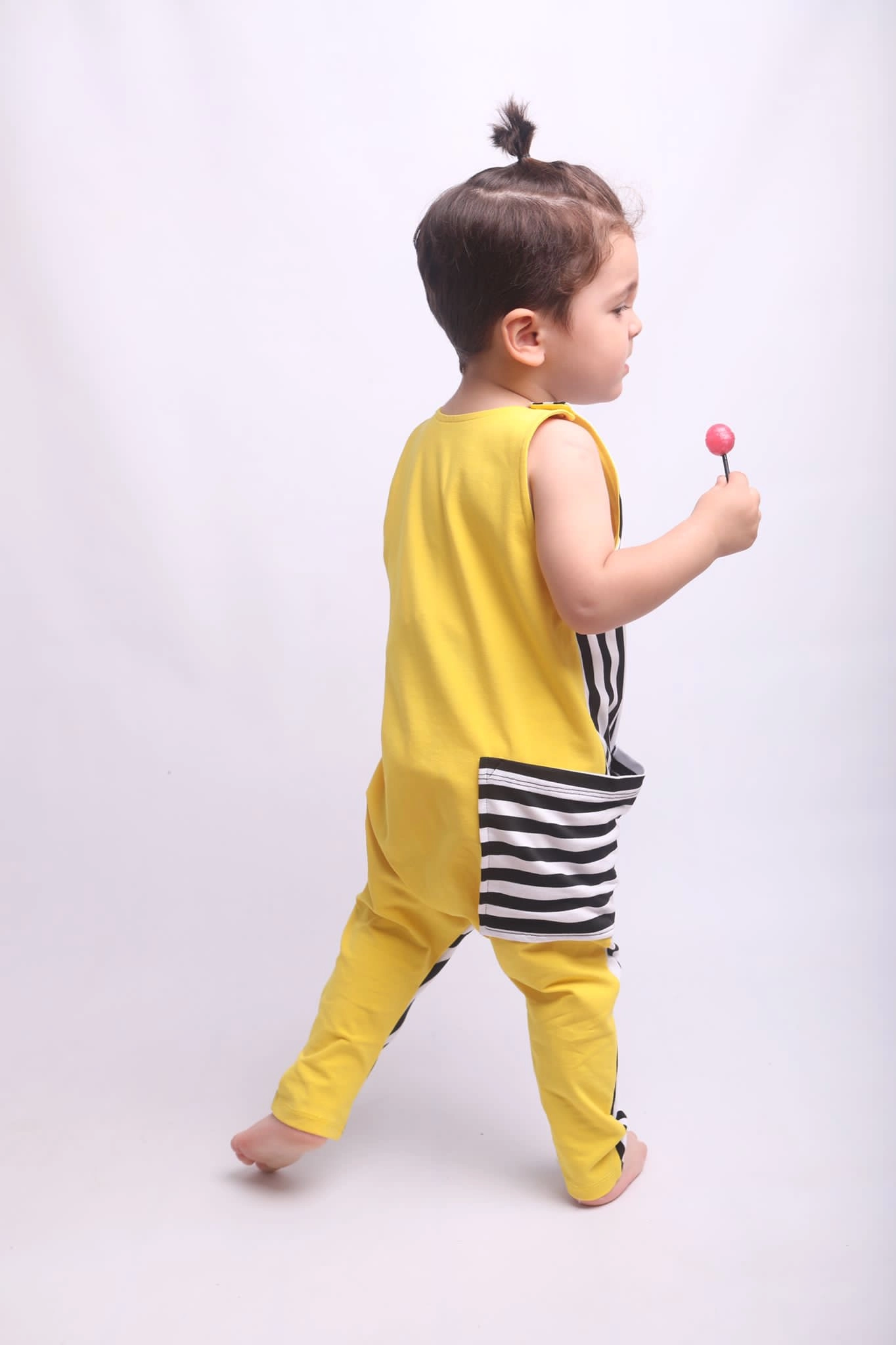 Unısex 2-8 Yaş Şalvar Model Tulum Sarı
