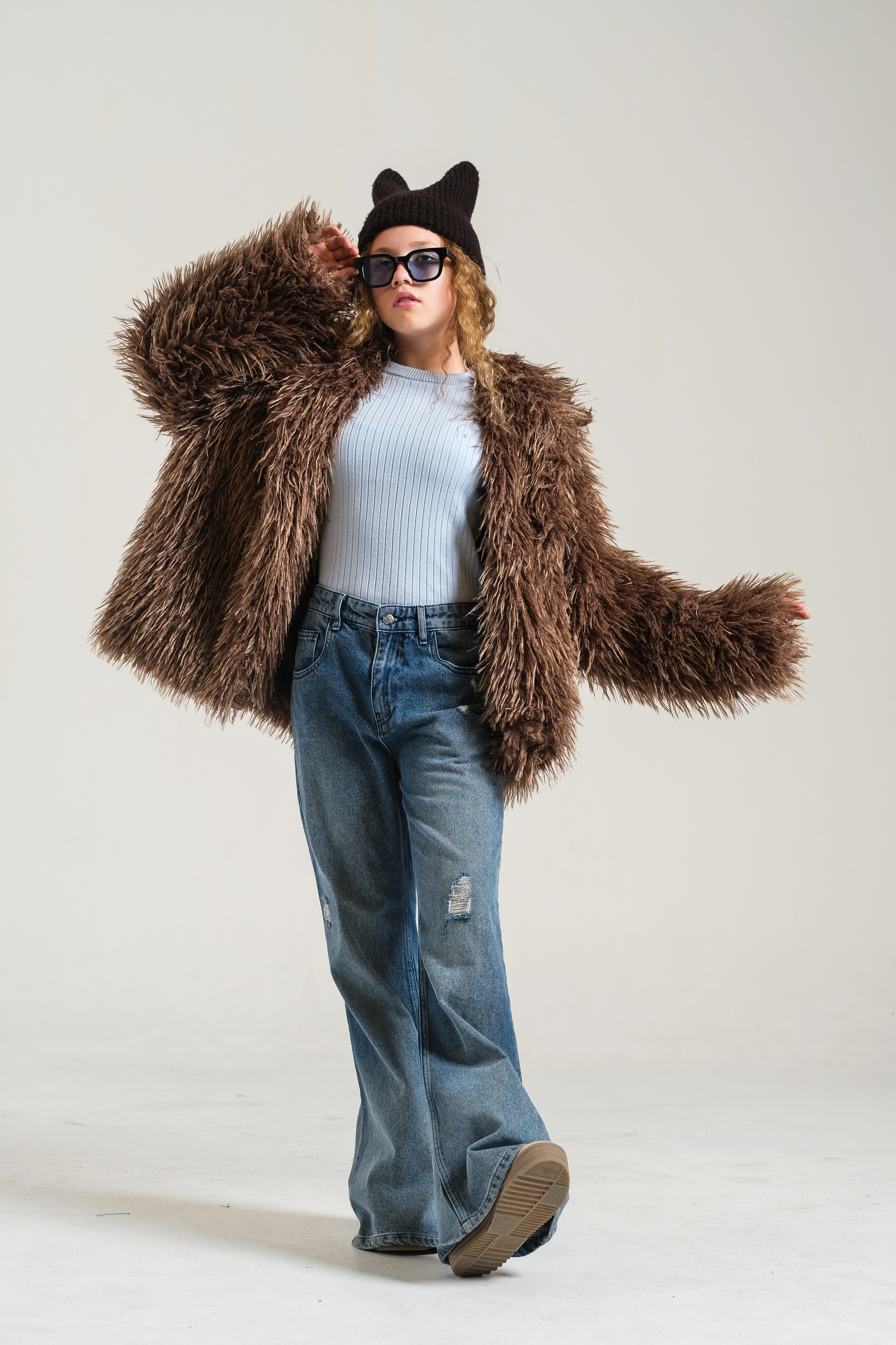 Kız Çocuk İspanyol Denim Pantolon Mavi(9-15 yaş)