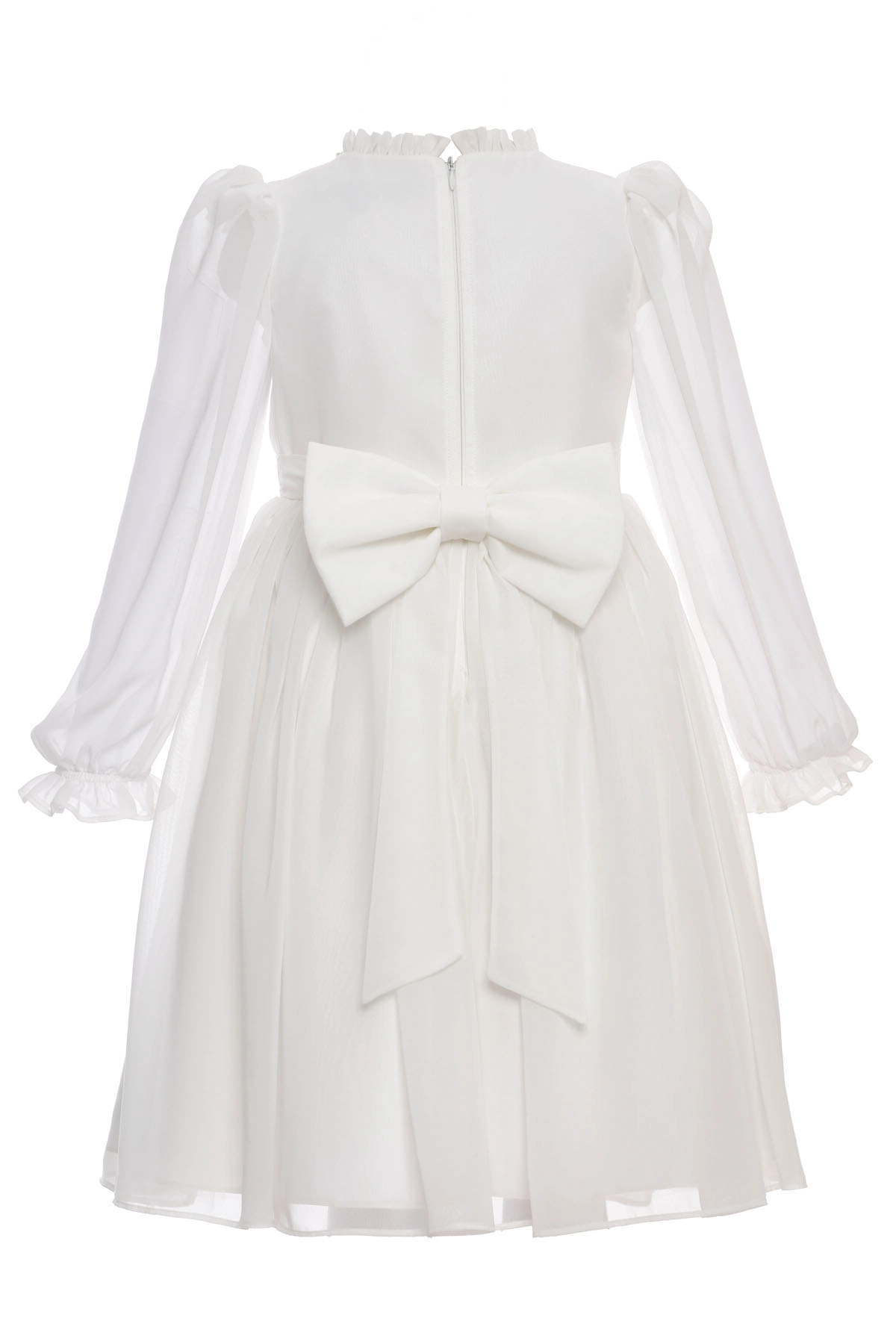 3-7 Yaş White Royal Taşlı Elbise