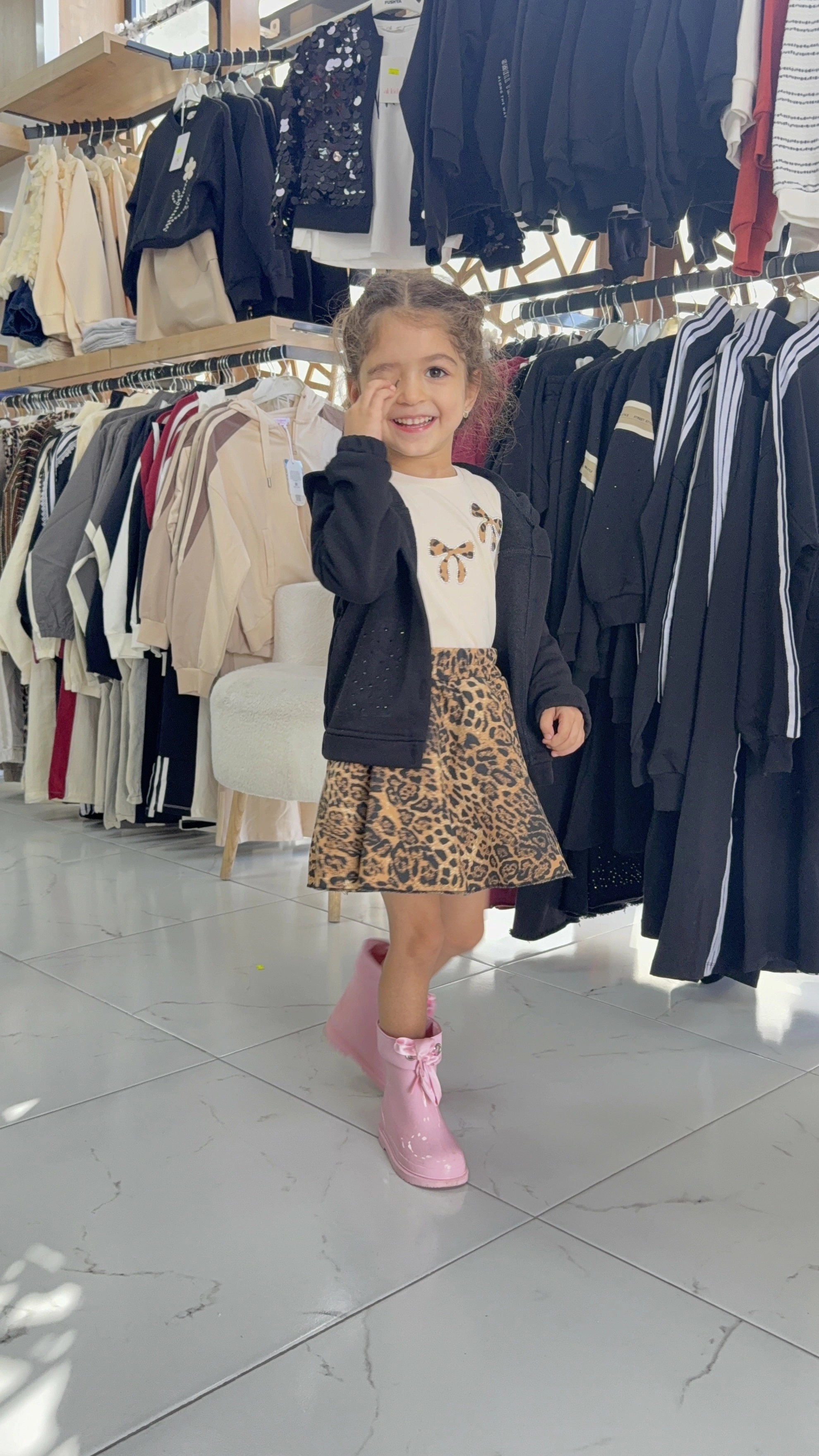 Nk 1-4 Yaş Desing Hırkalı 3Lü Leopar Takım