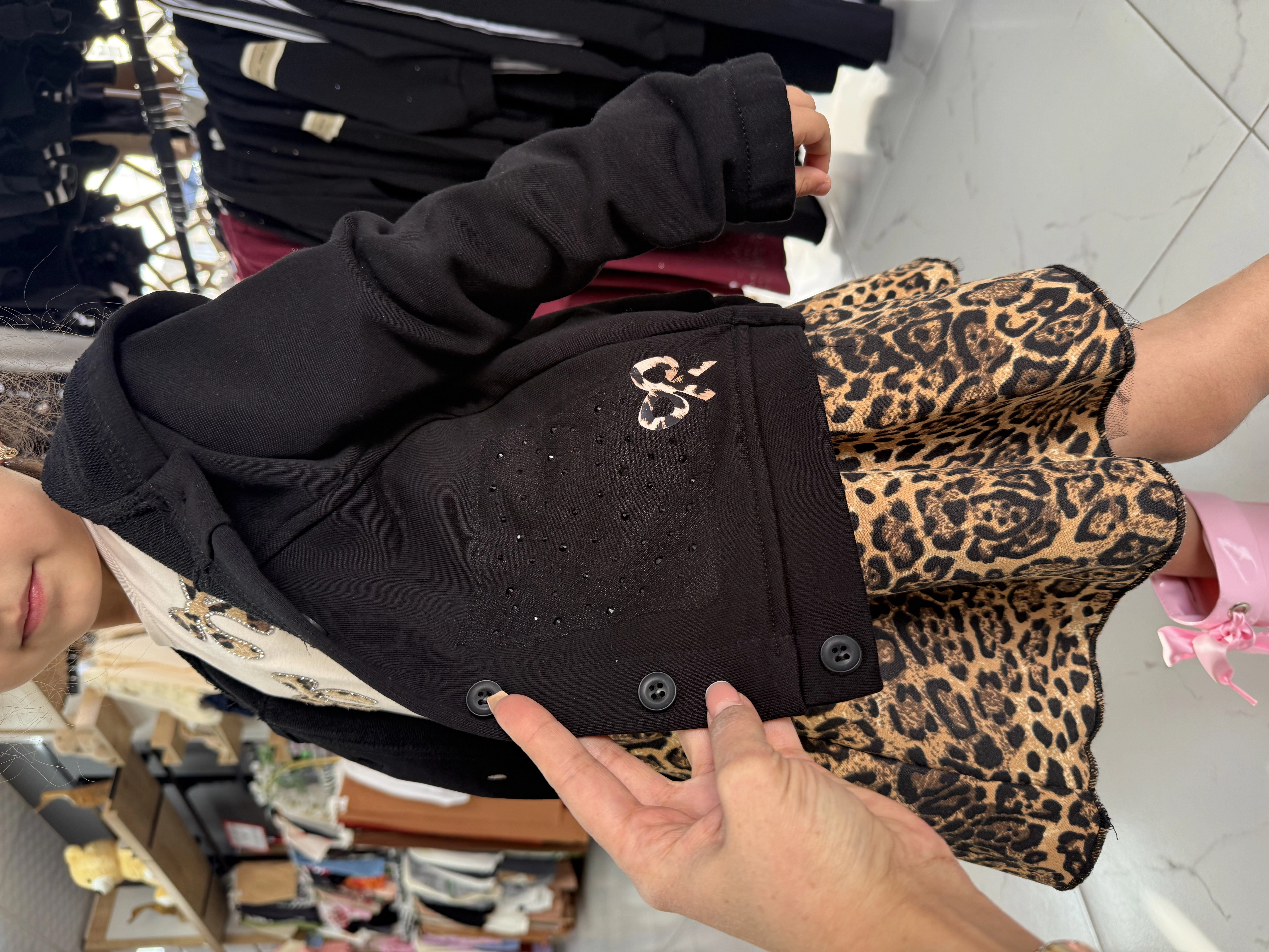 Nk 1-4 Yaş Desing Hırkalı 3Lü Leopar Takım