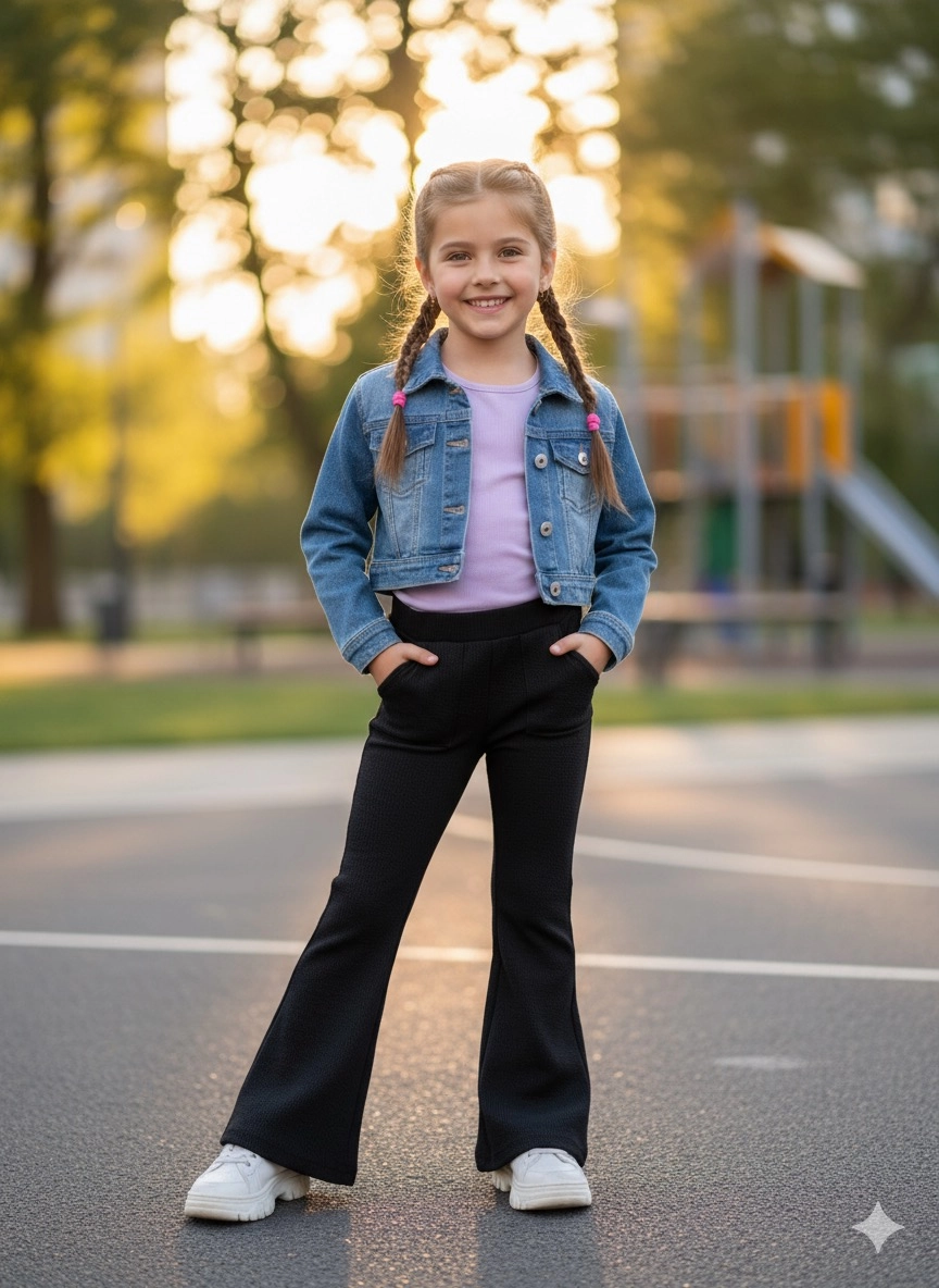 1-6 yaş Fitilli İspanyol Paca Tayt Siyah