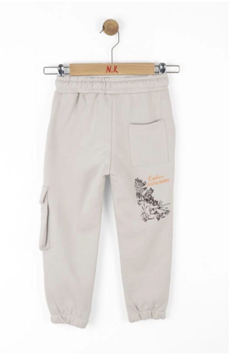 NK 4-8 Yaş Camp Pantolon Krem-Kahve