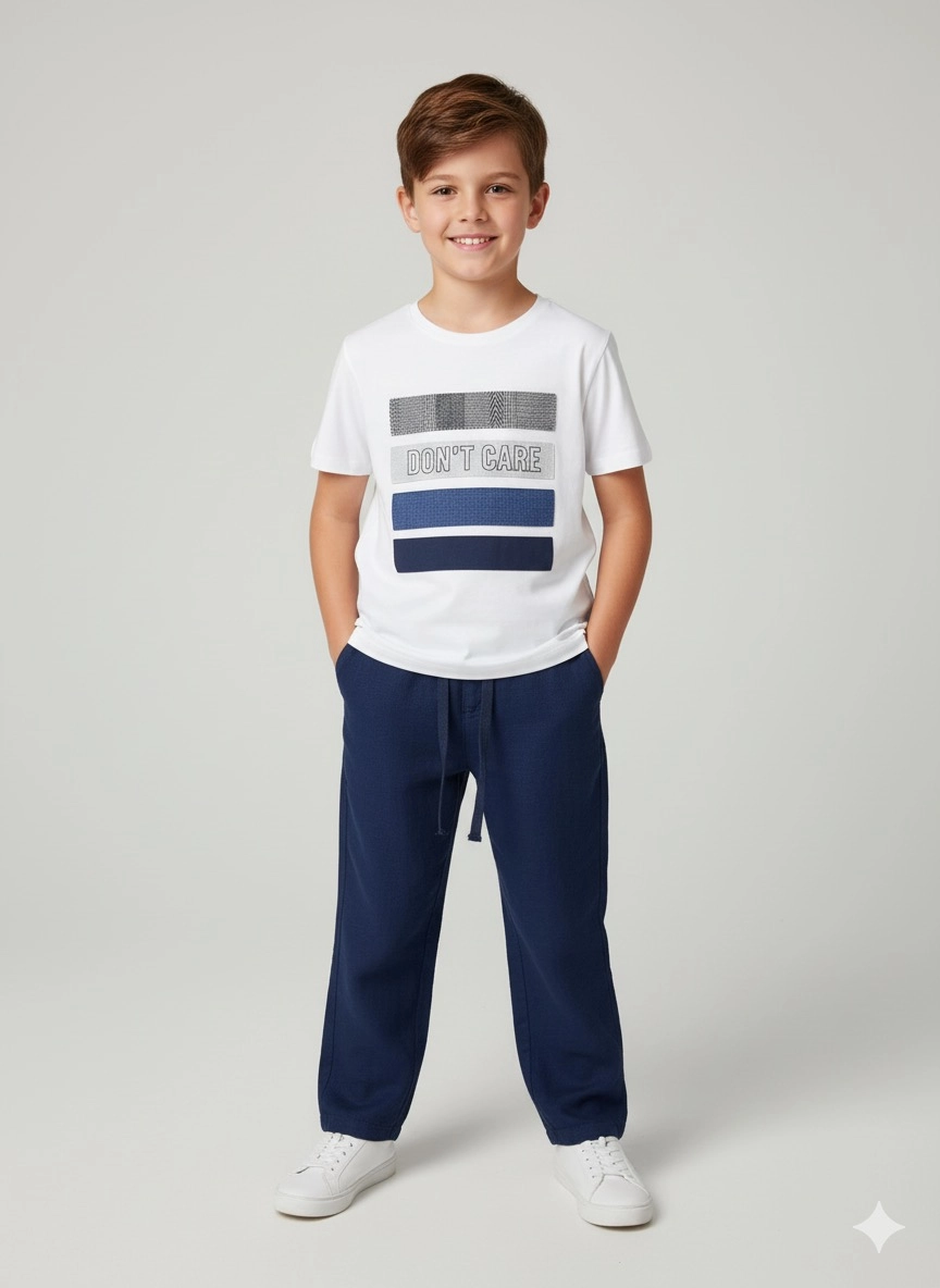 1-5 Yaş Cotton 2 Li Takım Lacivert
