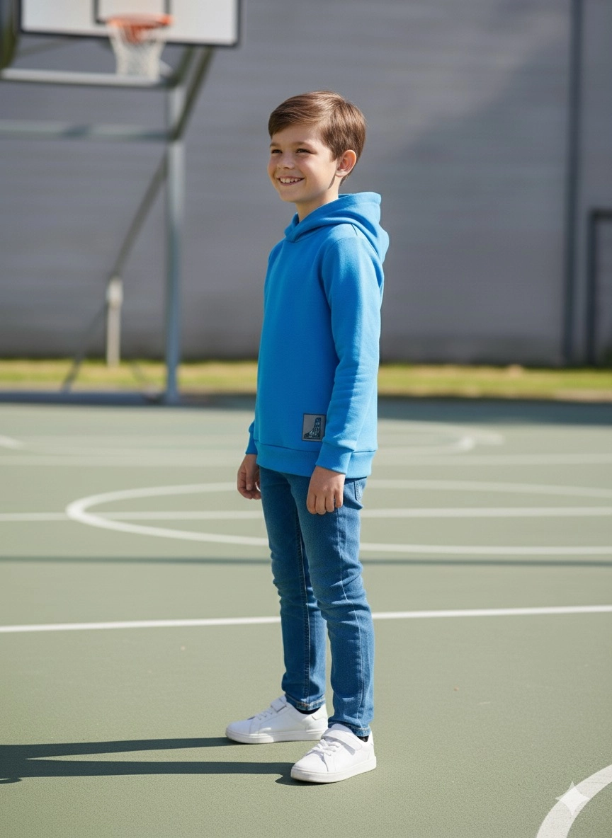 4-8 Yaş Sport Sweat Mavi