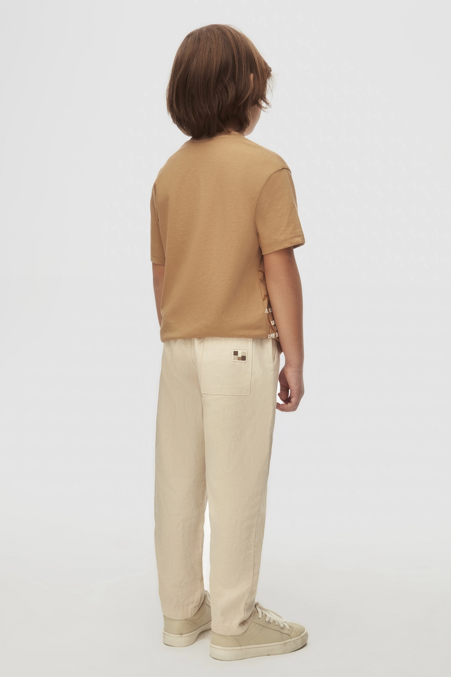 4-8 Yaş Autumn Tshirt 2 Li Takım Camel