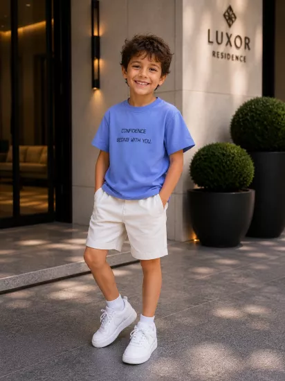 4-8 Mare Tshirt Mavi