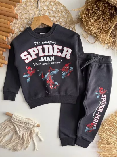 2-8 Yaş Spiderman Takım Antrasit