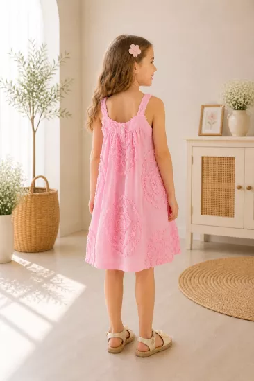 4-8 Wind Elbise Pembe