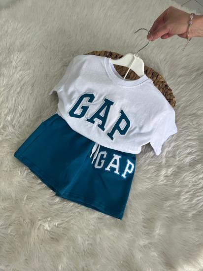 3-10 Yaş Gap Kabartma Baskılı Takım Mavi