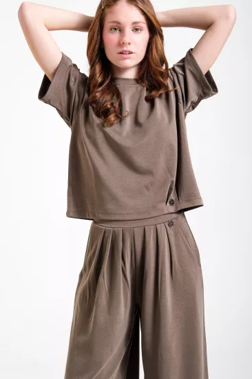 8-15 Modal T-shirt Haki