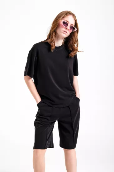 8-15 Modal Tshirt Sİyah