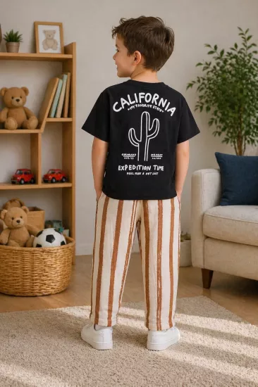2-8 Yaş California Gofre Jogger Takım