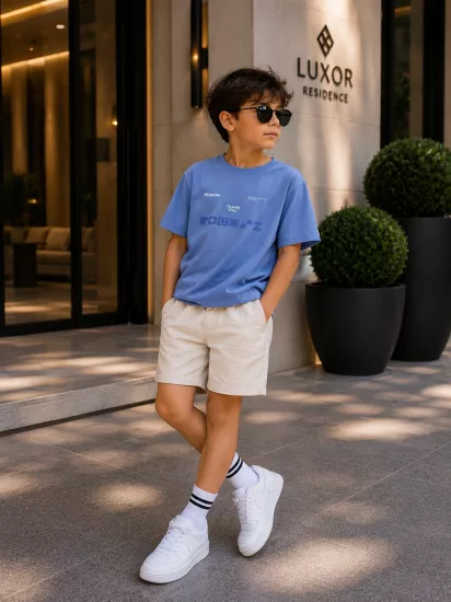 4-8 Route Tshirt Mavi