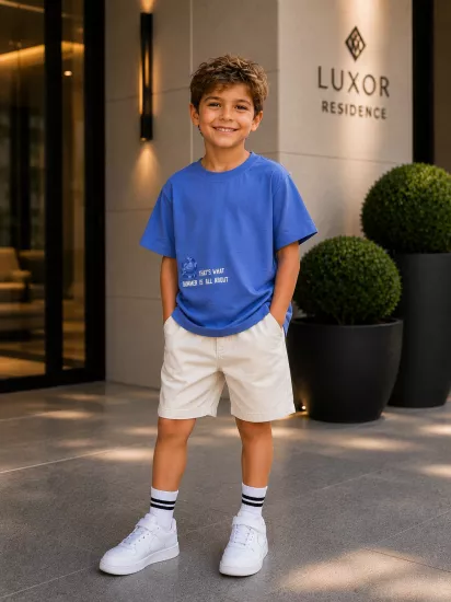 4-8 Summer Tshirt Mavi