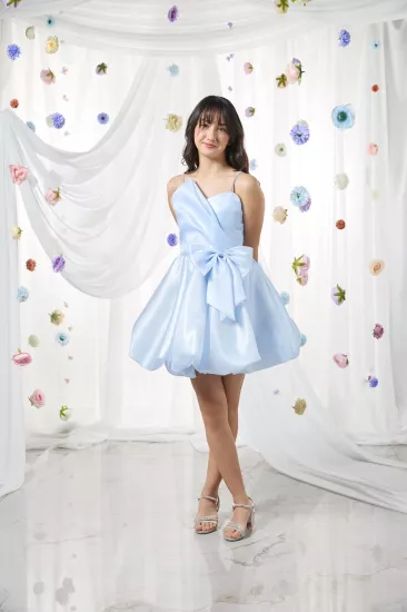 10-15 Fiyonk Mini Parlak Mavi Abiye