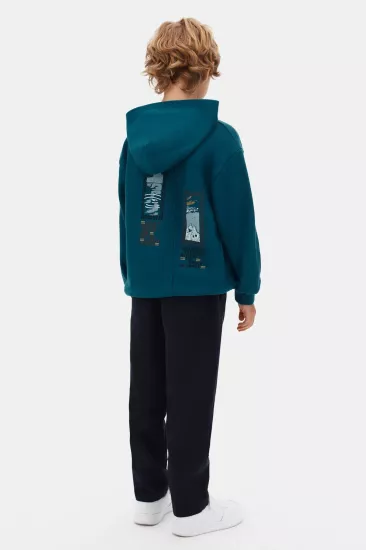 NK 8-14 Yaş Geometric Sweat Blue