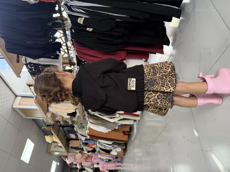 Nk 1-4 Yaş Desing Hırkalı 3lü Leopar Takım