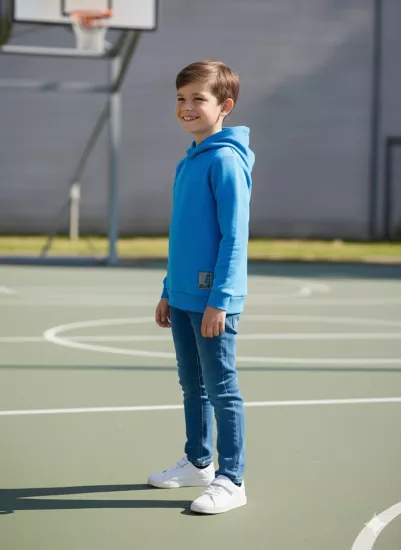 4-8 Yaş Sport Sweat Mavi