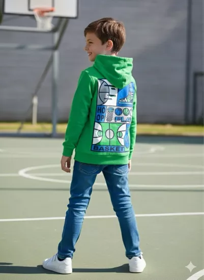 4-8 Yaş Sport Sweat Yeşil