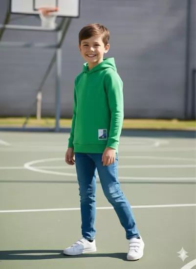 4-8 Yaş Sport Sweat Yeşil