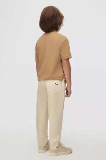 4-8 Yaş Autumn Tshirt 2 li Takım Camel