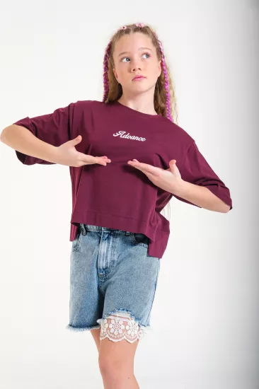8-14 Advance T-Shırt  Bordo