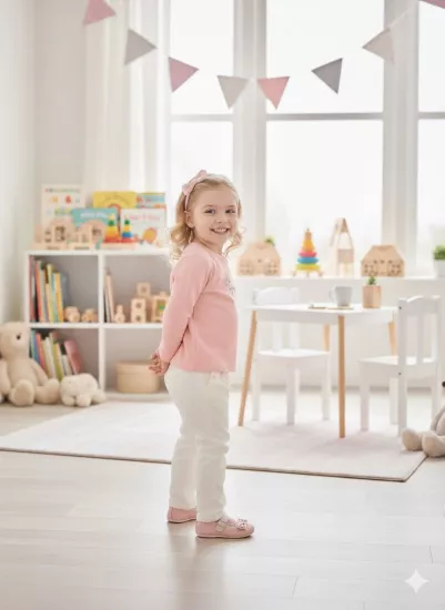 NK 1-4 Yaş Graceful Badi Coral Little Pantolon 2Li Takım
