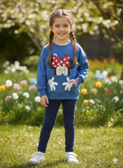1-5 Yaş Aralığı  Pul Detaylı Polarlı Kışlık Sweat