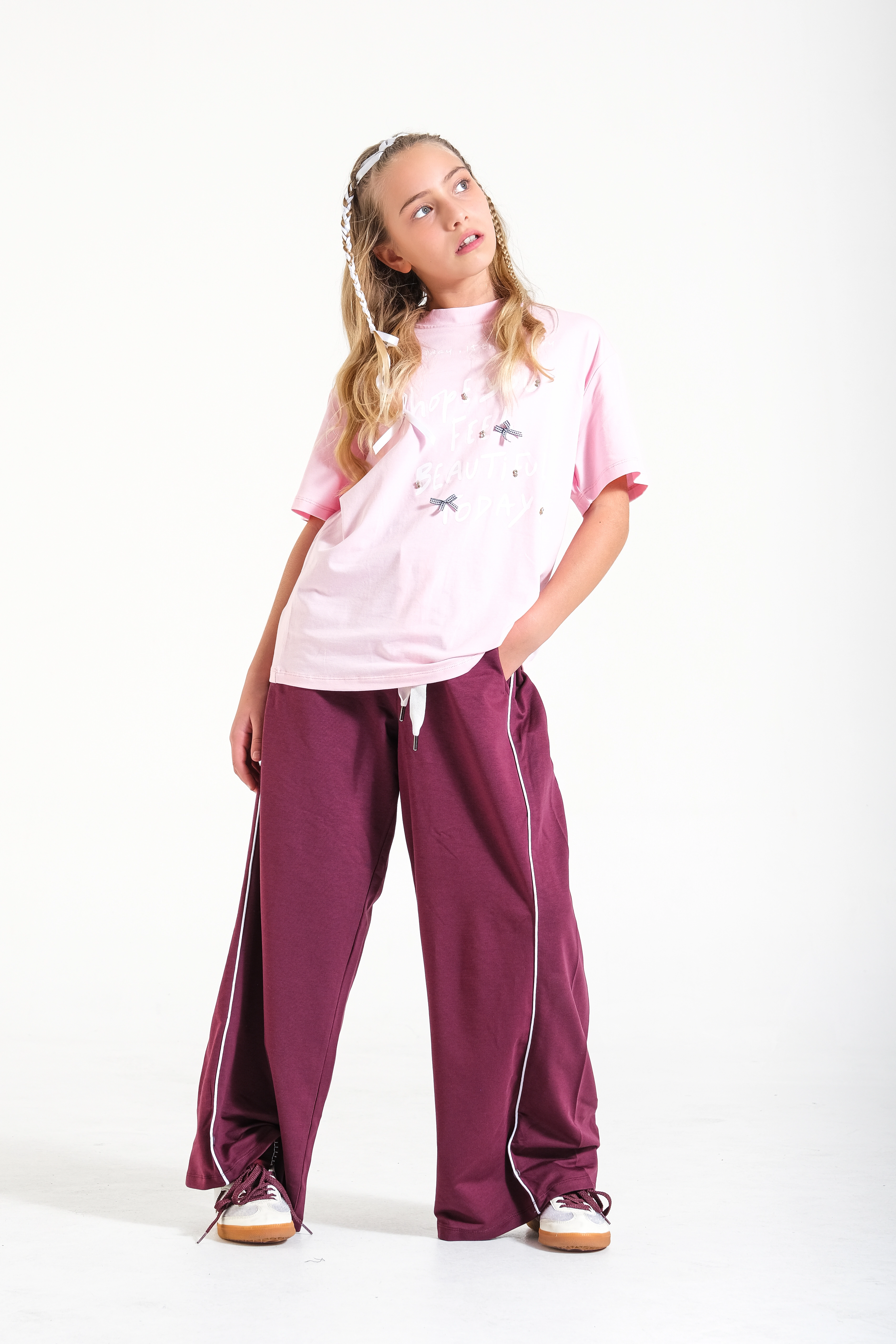 8-15 Kurdela T-shirt Pembe