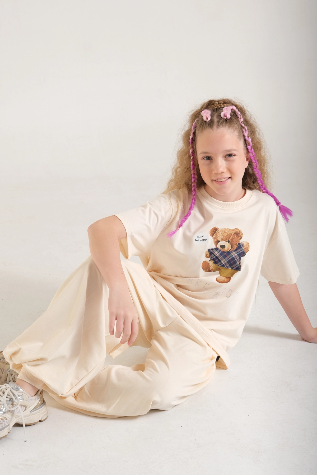 8-15 Teddy T-shirt Krem