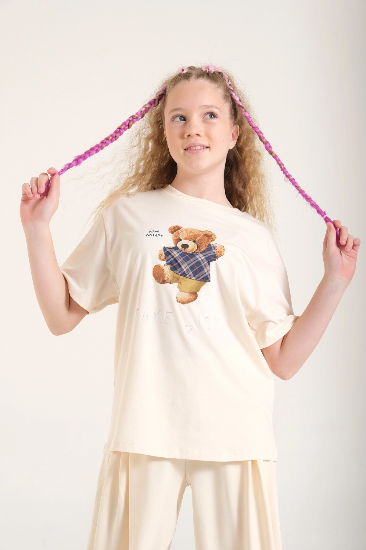 8-15 Teddy T-shirt Krem