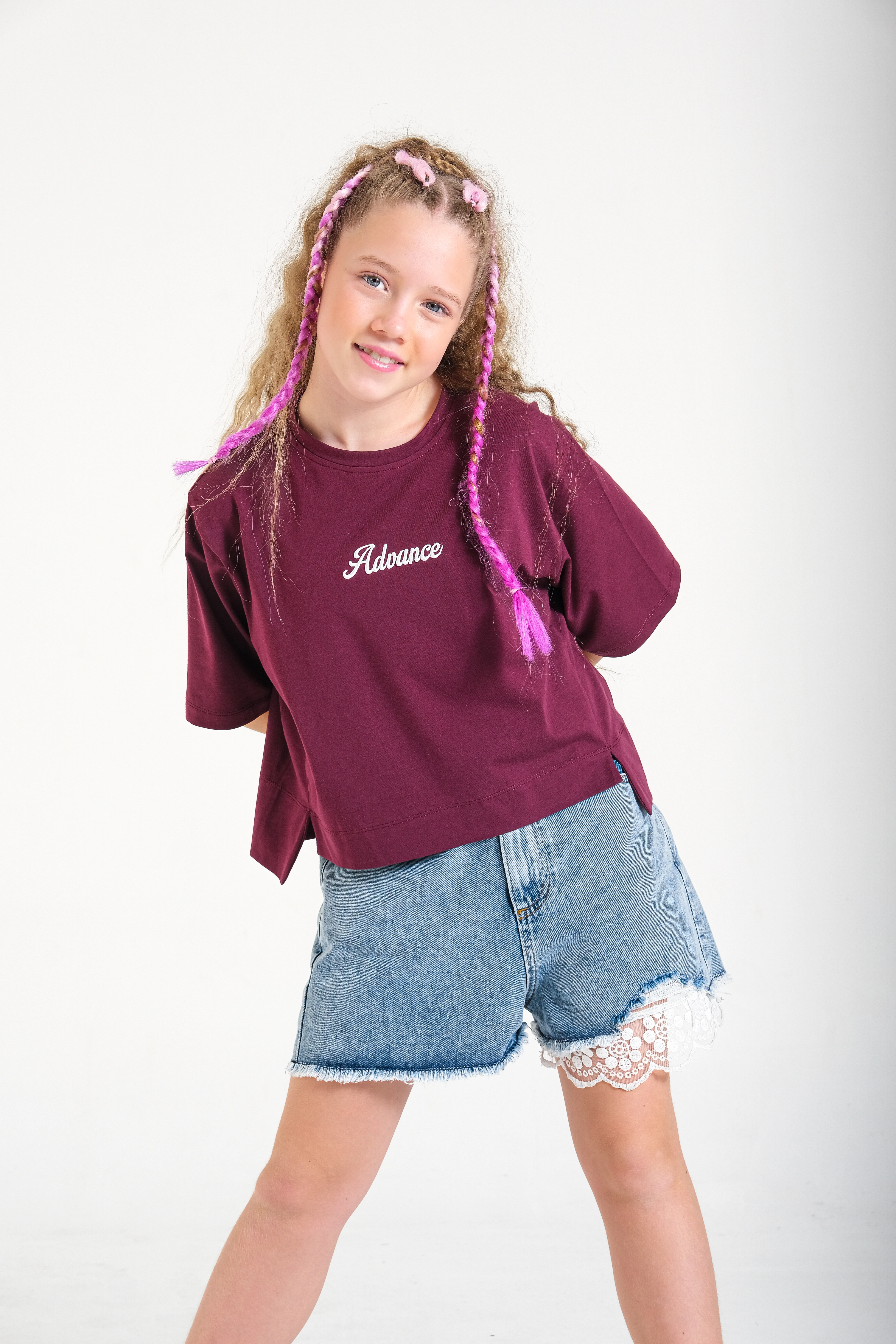 8-14 Advance T-Shırt  Bordo