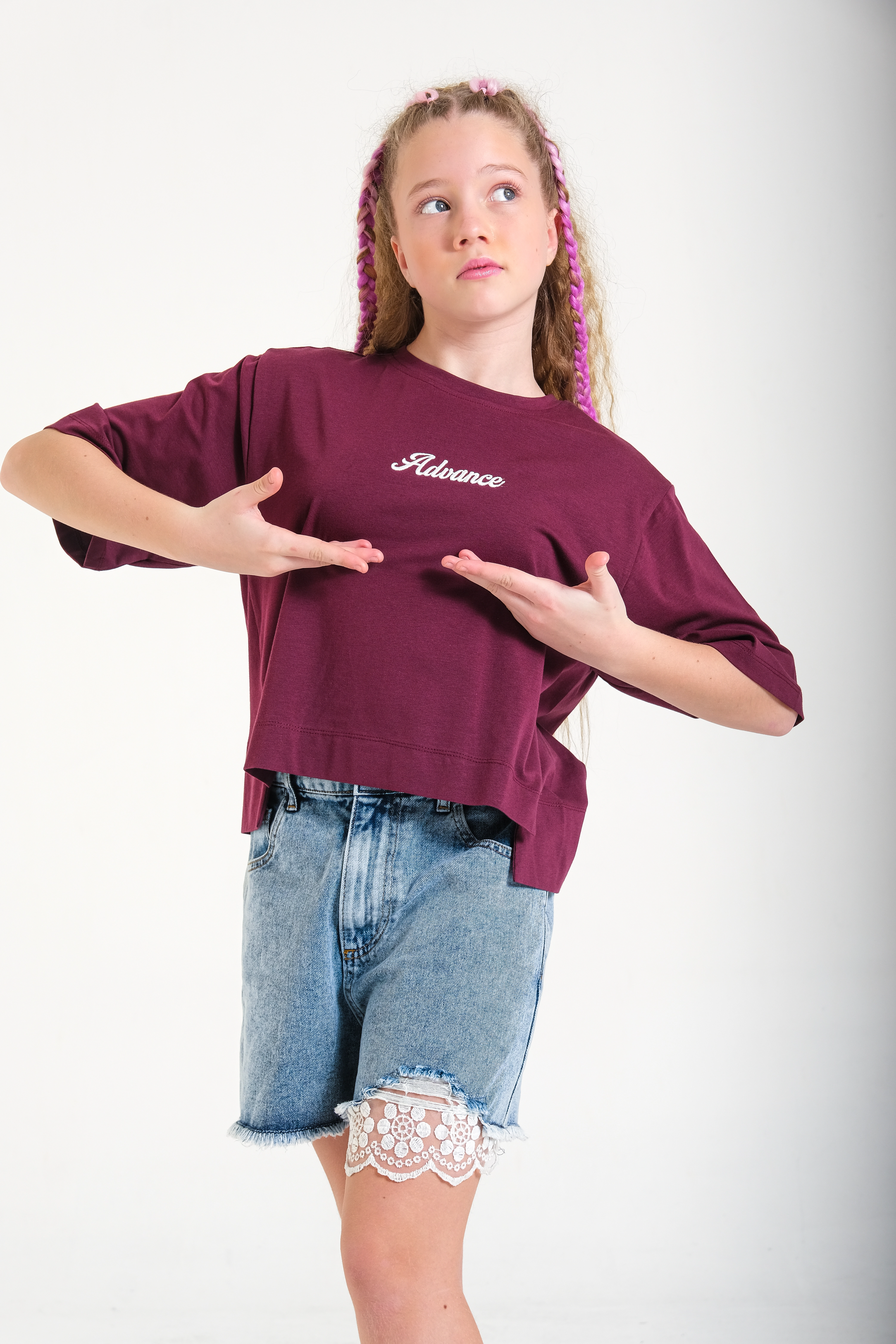 8-14 Advance T-Shırt  Bordo