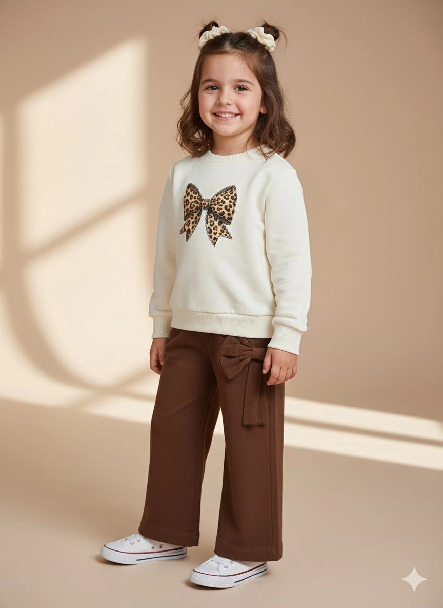 Nk 4-8 Yaş Twınkle Sweat Fıyonklu Pantolon 2Li Takım
