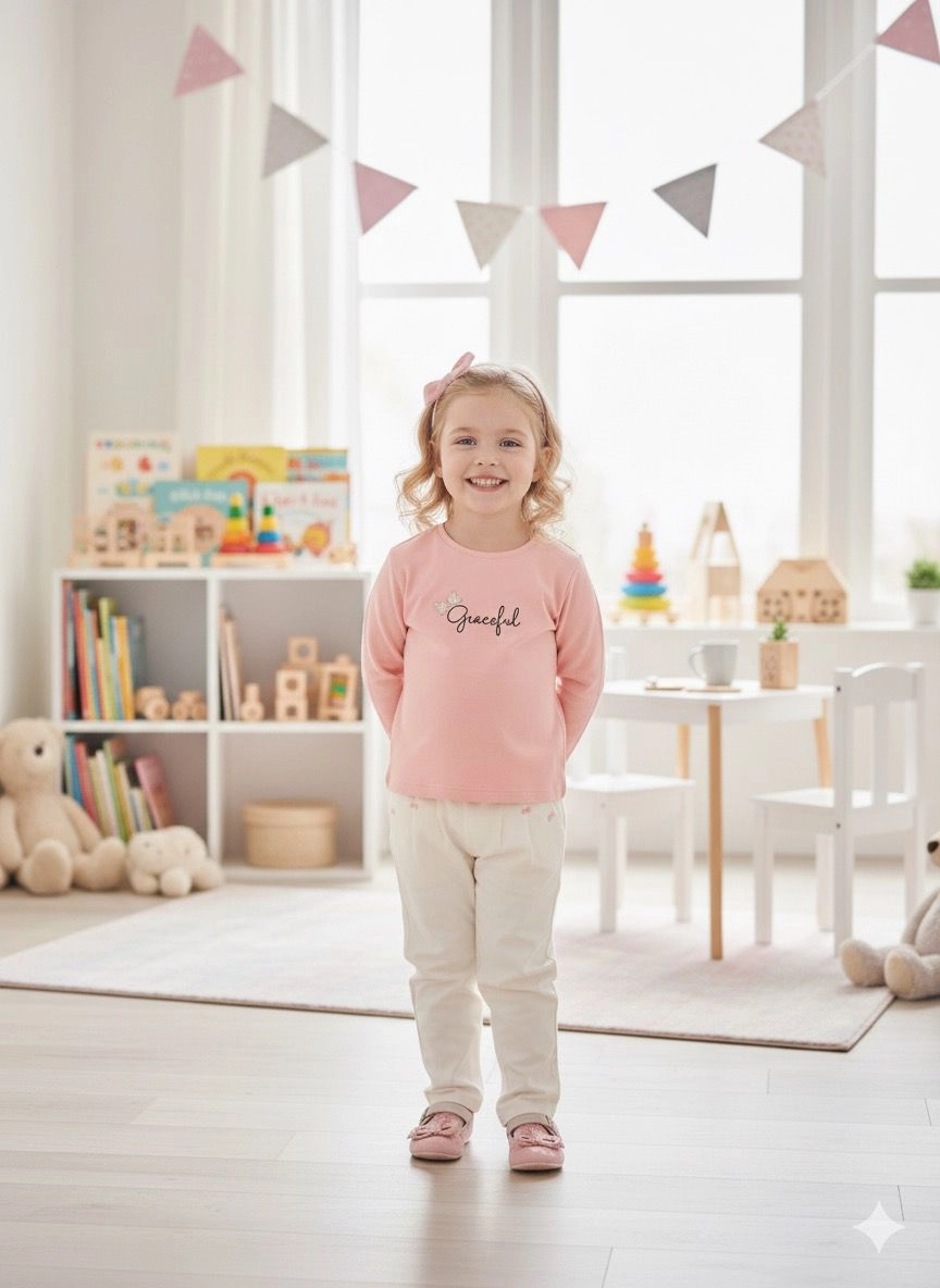 Nk 1-4 Yaş Graceful Badi Coral  Little Pantolon 2Li Takım
