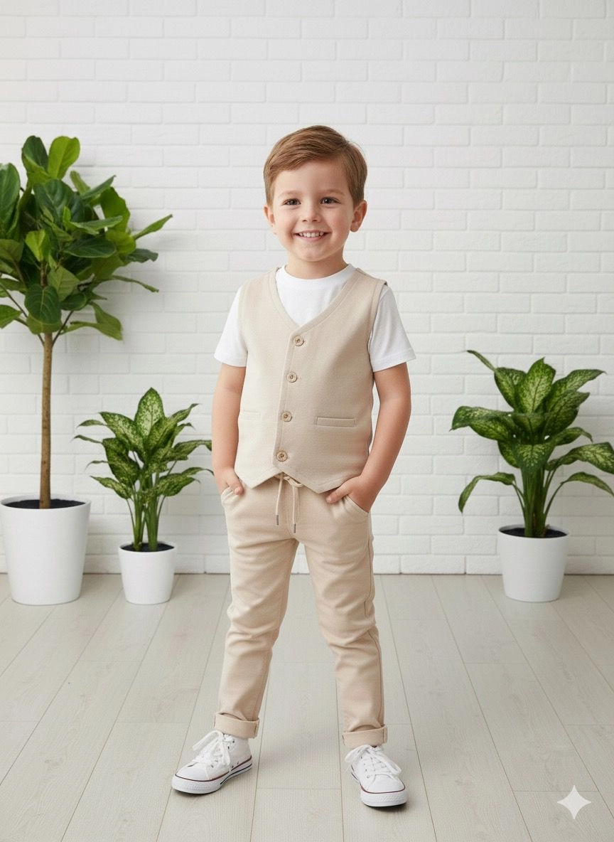 1-6 Yaş Yelek Pantolon 2Li Takım